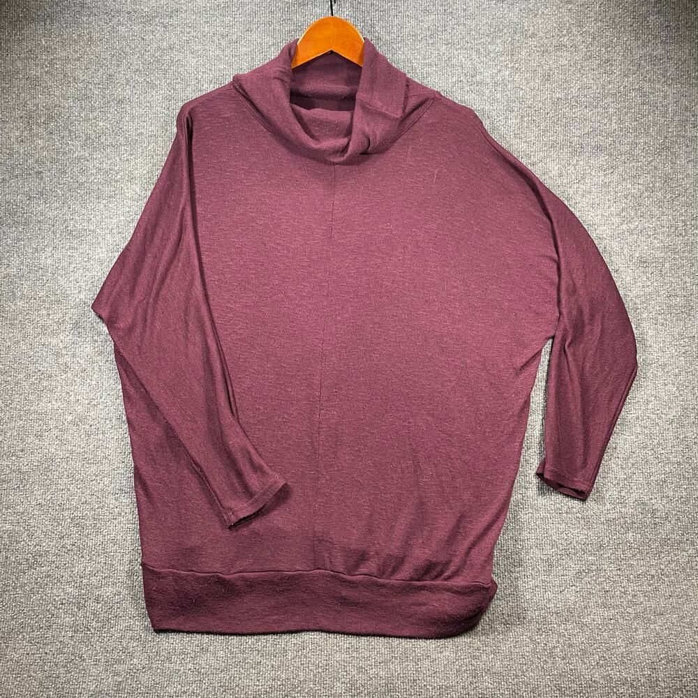 Lane Bryant Mock Neck Sweater Women's Plus 18/20 Purple Dolman Sleeve Dressy